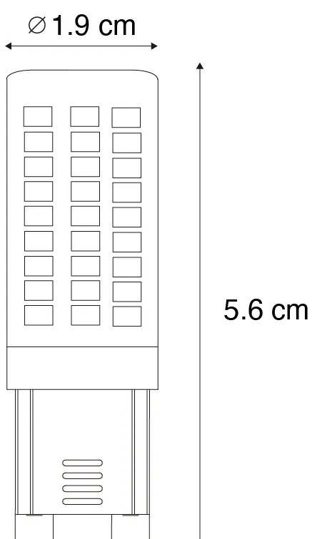 Set di 5 lampadine LED G9 dimmerabili a 3 fasi opale 4.5W 500 lm 2700K