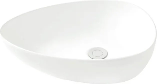 Lavabo da appoggio rettangolare in ceramica L 47 x H 16 x P 35 cm bianco lucido piletta non inclusa