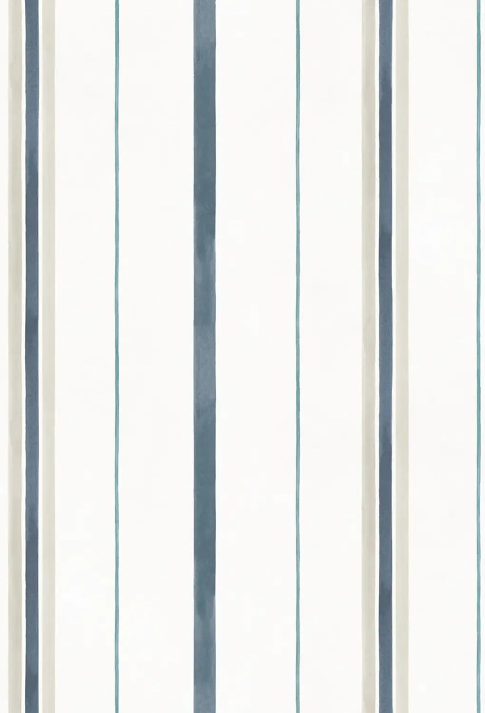 Coordonne Carta da parati Rolling Stripes - Aqua