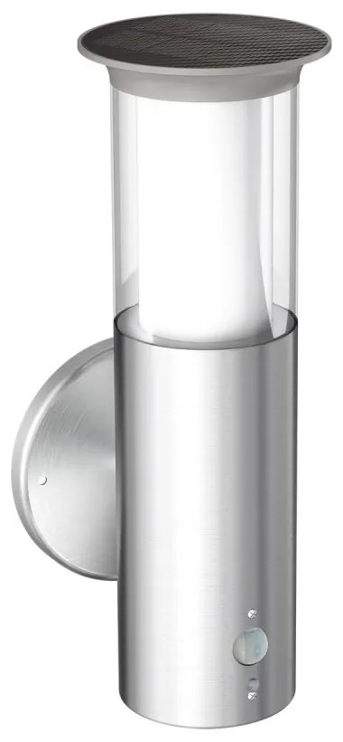Applique Solare in Acciaio INOX con Sensore di Movimento, IP54 Colore Bianco Naturale 4.000K