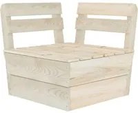 Divano Angolare Modulare su Pallet in Legno di Abete Impregnato 315634