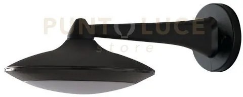 Applique da esterno led alyson nera 12w 1300lm 4000k ip44 24x10cm i...