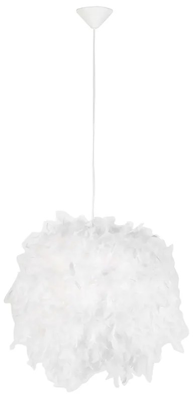 Lampada a sospensione rustica bianca - Feather