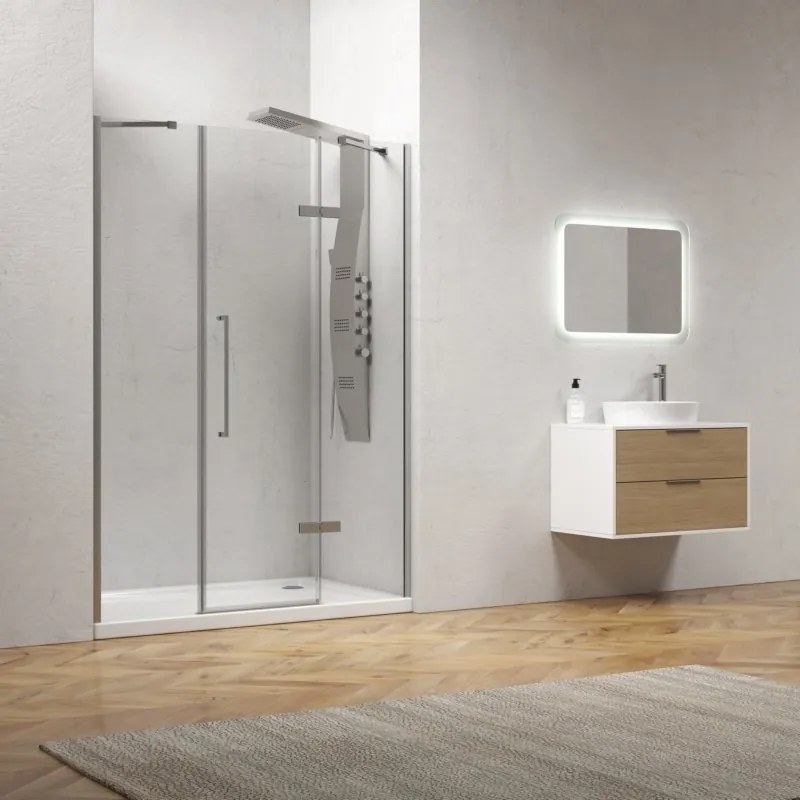 Porta doccia 130cm battente con 2 laterali fissi | KT6000 - KAMALU