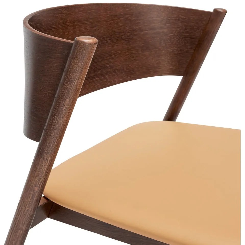 Poltrona marrone scuro Oblique - Hübsch