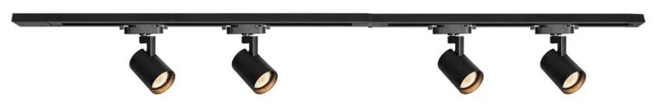 Faretto per sistema a binario VOLF 4xGU10/10W/230V nero