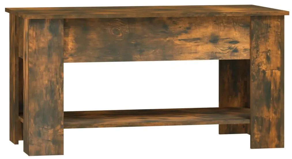 Tavolino da salotto rovere fumo 101x49x52 cm legno multistrato