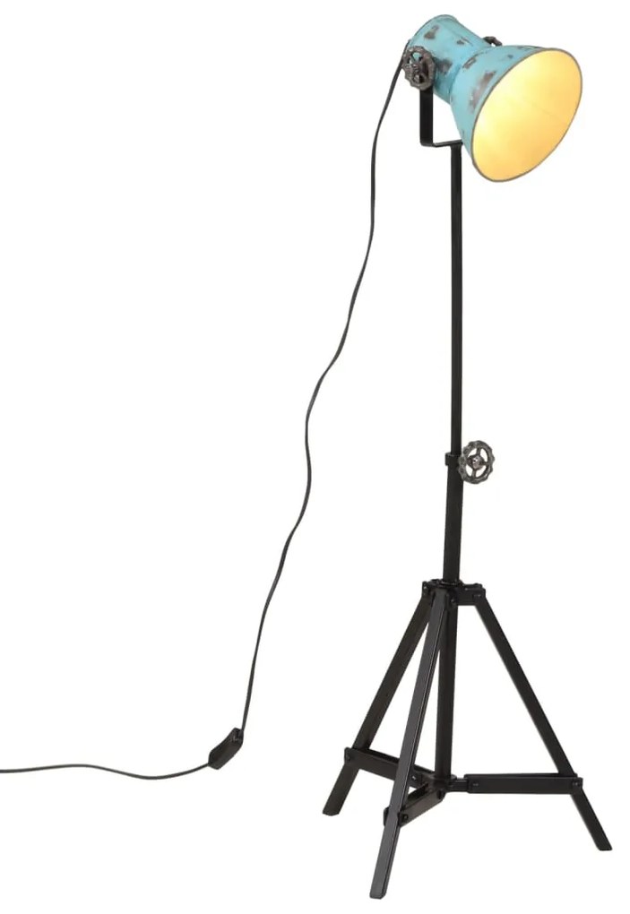 Lampada Da Terra 25 W Blu Anticato 35x35x65/95 Cm E27 /