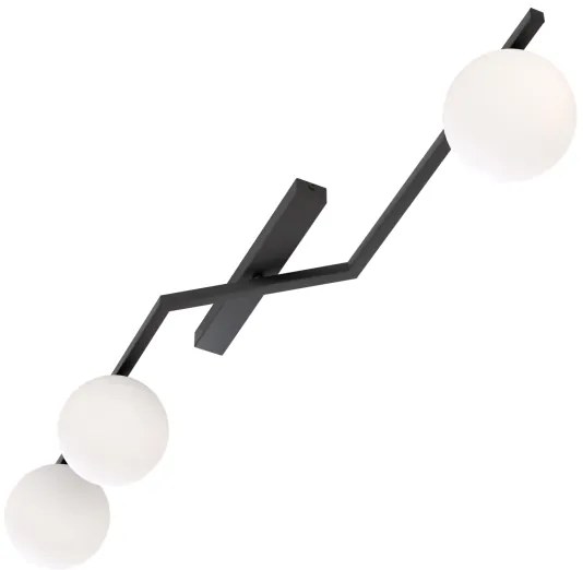 Plafoniera NATON 3xE14/10W/230V nero/bianco