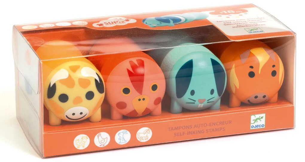 Timbri ergonomici per bambini - animali della fattoria