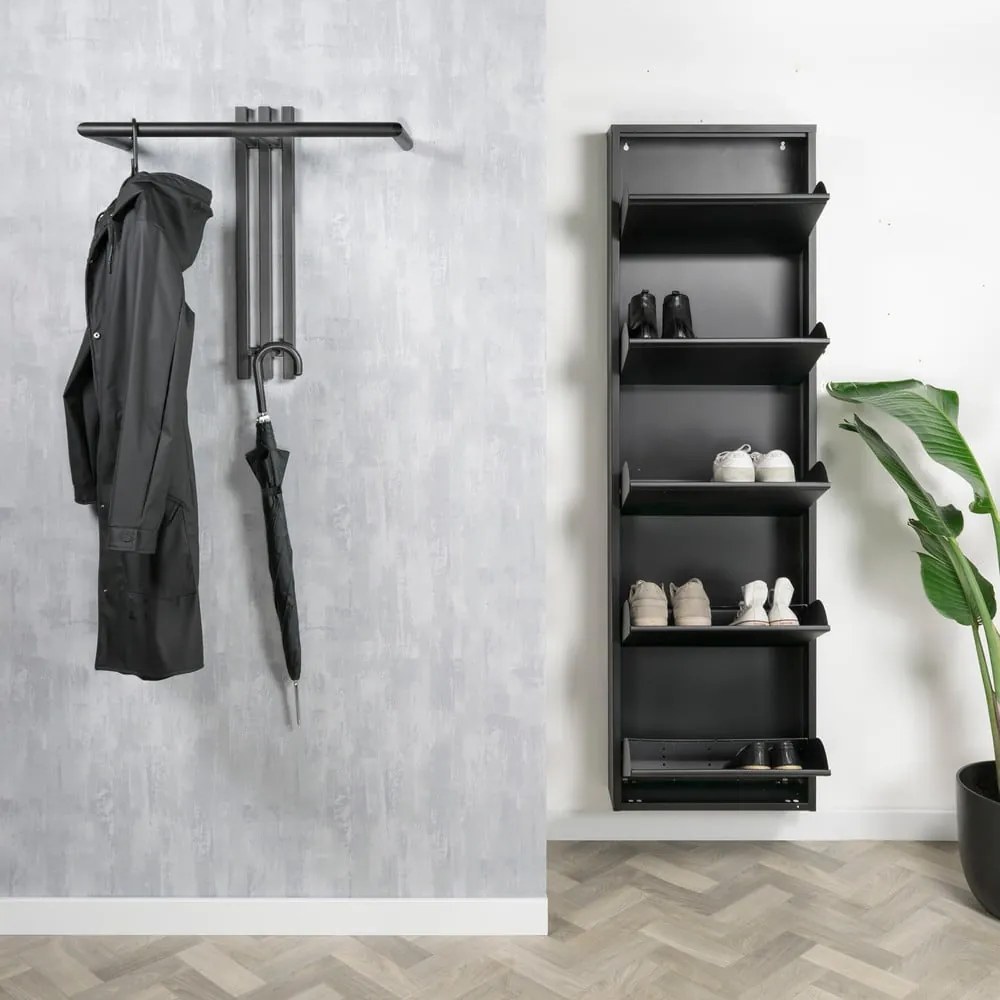 Attaccapanni da parete nero in metallo 65 cm Senza – Spinder Design