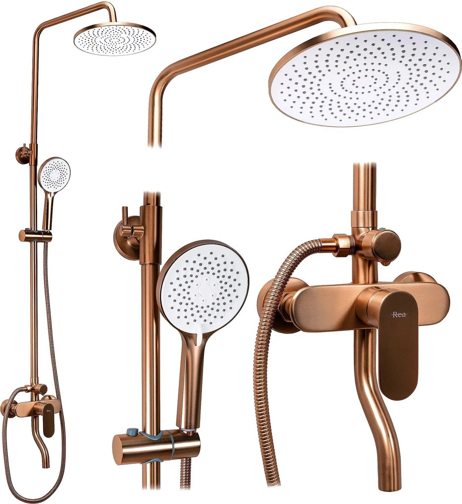 Set doccia REA DROP Brush Copper
