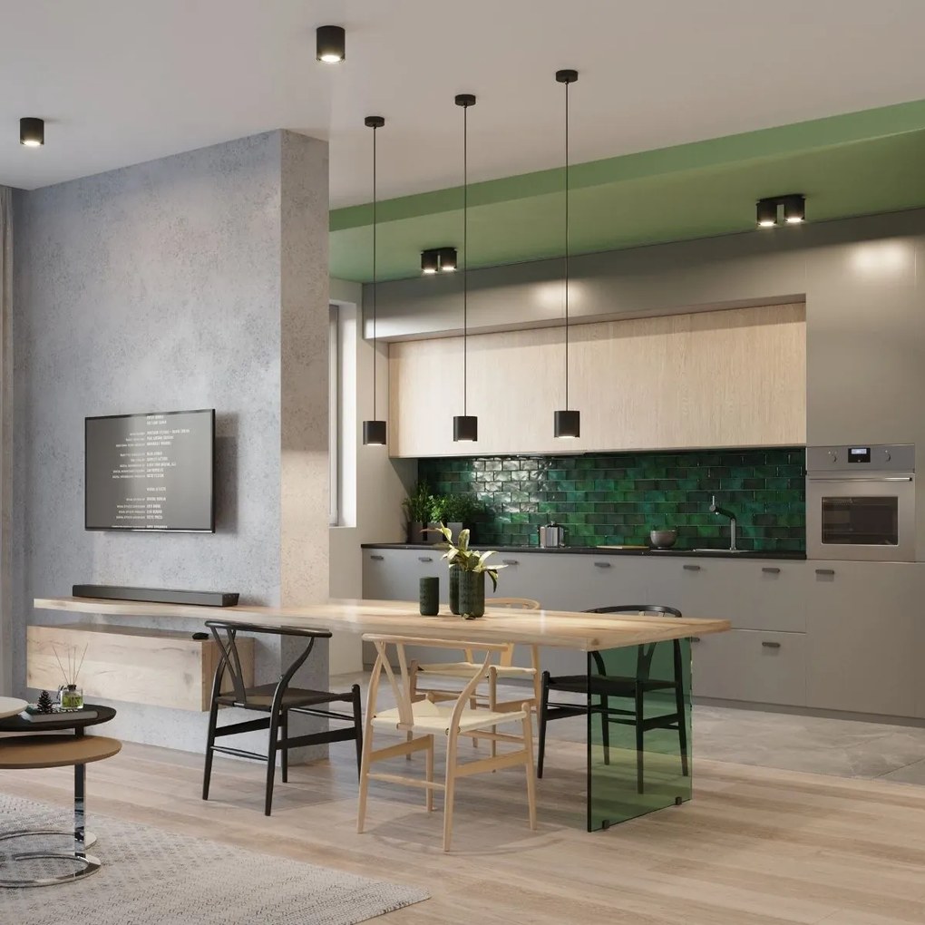 Plafoniera da soffitto in acciaio 2xGU10 ORBIS 2 in Alluminio