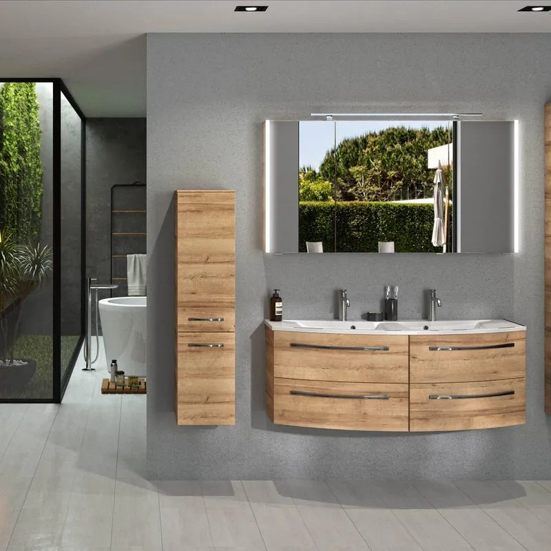 Colonna per mobile bagno image PELIPAL 1 cassetto 2 ante P 33 x L 30 x H 168.5 cm marrone mdf