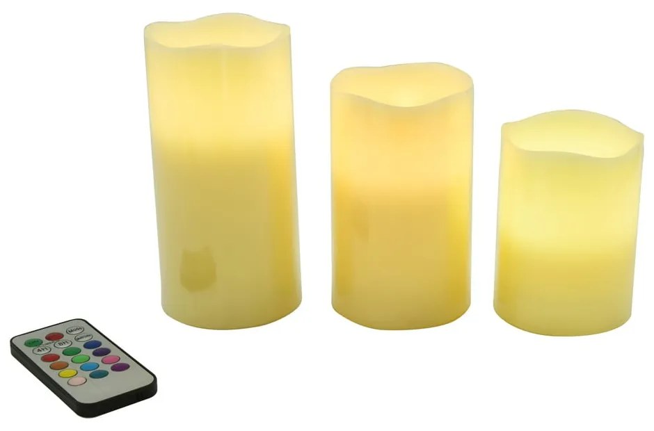 Set di 3 candele a a LED (altezza 10 cm) - Hilight