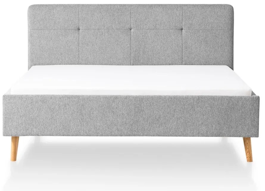 Letto matrimoniale imbottito grigio chiaro rete non inclusa 180x200 cm Smart – Meise Möbel