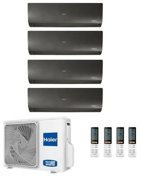 Climatizzatore Haier Quadri Split Flexis Nero 7000+9000+9000+12000 4U85S2SR2FA R-32 a++/a+ 7+9+9+12