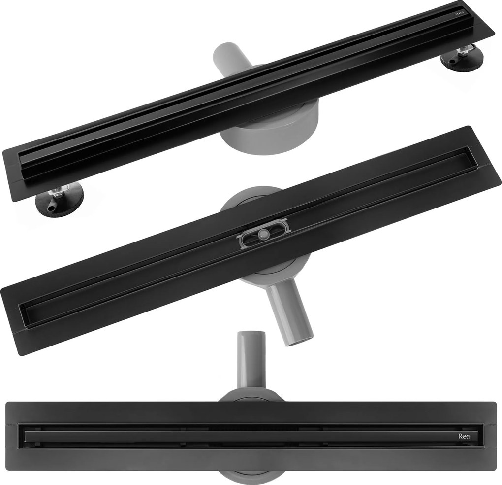 Canalina di scarico Neox Slim pro black 80