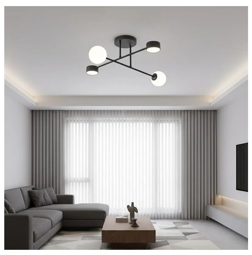 Plafoniera HOLON 2xG9/8W/230V + 2xGX53/12W nero