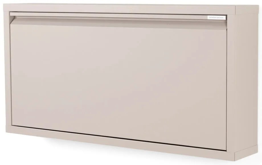 Scarpiera grigio tortora in metallo con ante ribaltabili 75x37,5x12,5 cm Billy – Spinder Design