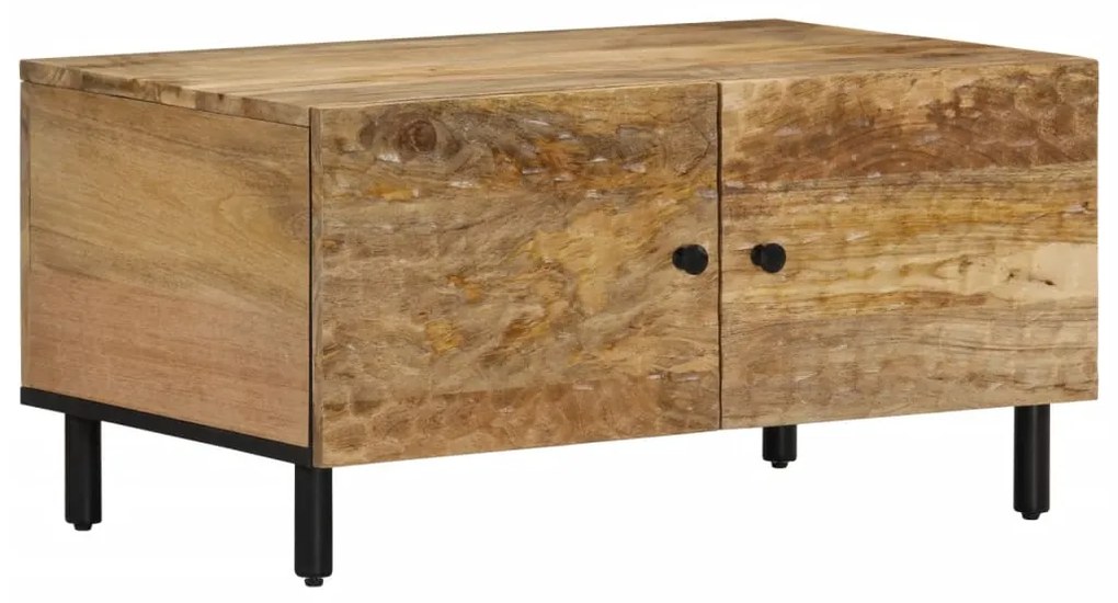 Tavolino Da Salotto 80x50x40 Cm Legno Massello Di Mango /