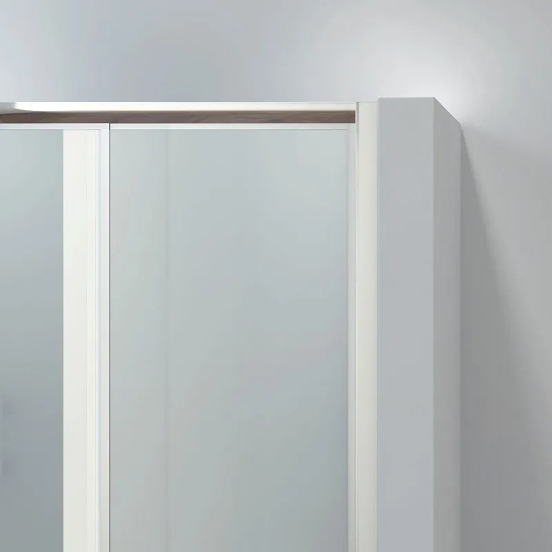 Box per vasca da bagno 160cm con due ante scorrevoli e una fissa P2000 - KAMALU