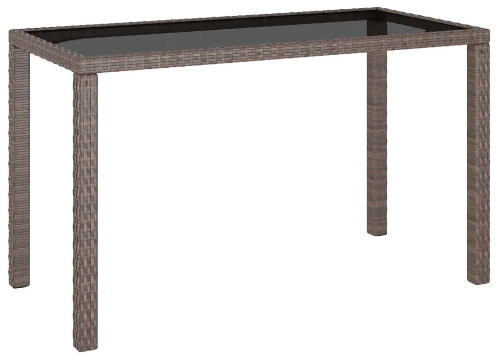 Set da pranzo da giardino 6 pz con cuscini polyrattan marrone