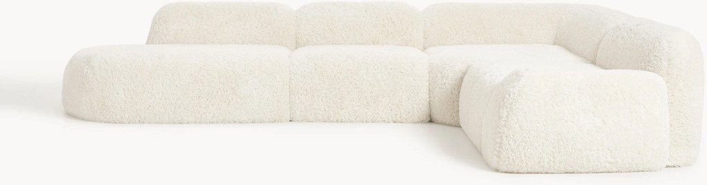 Divano angolare componibile XL in teddy Wolke