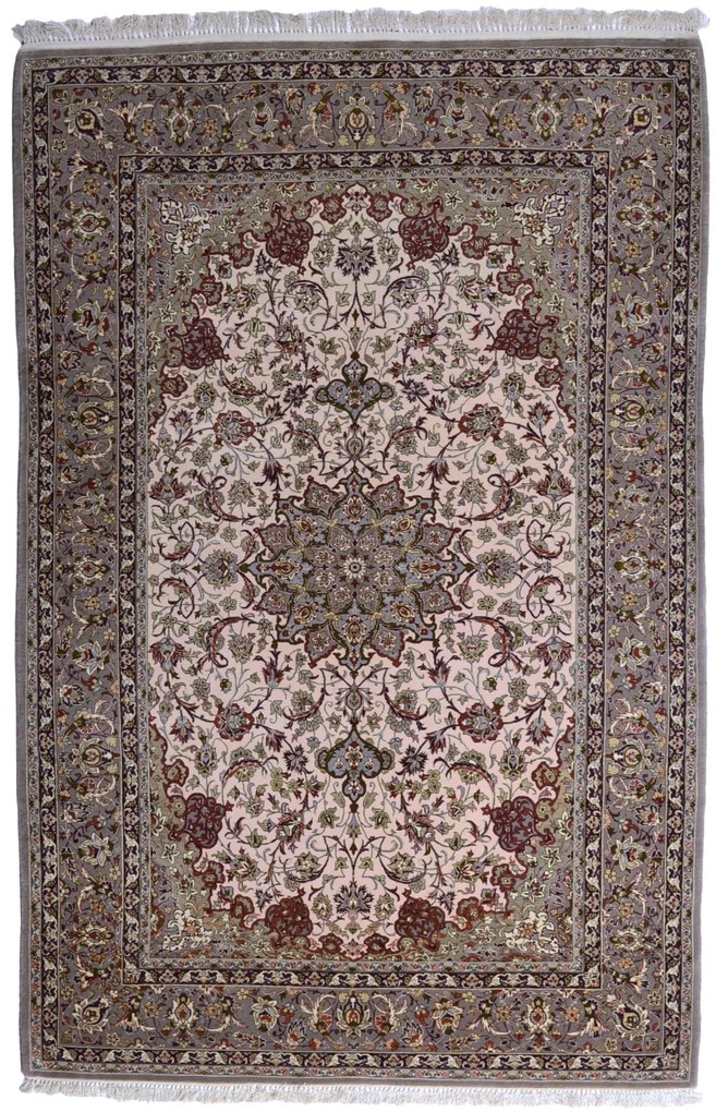 Isfahan Tappeto persiano 150x230 Beige (Iran) Annodato A Mano