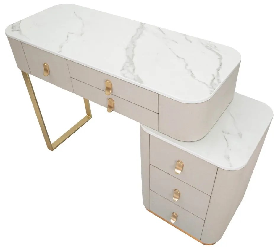 Consolle in beige-oro 40x120 cm Beauty - Mauro Ferretti