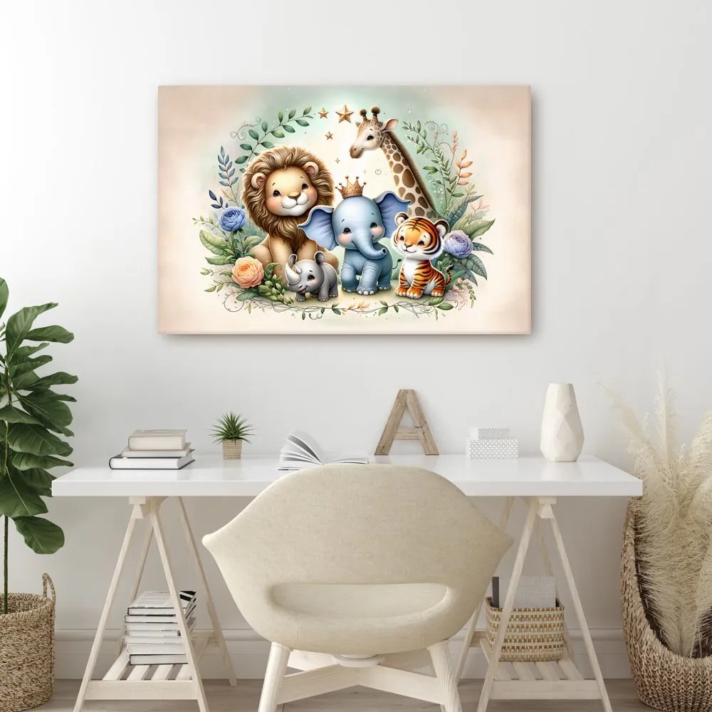 Quadro su tela – Squadra safari per bambini