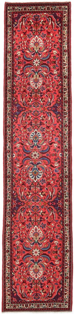 Hamedan Tappeto 390x90 (Iran) Annodato A Mano