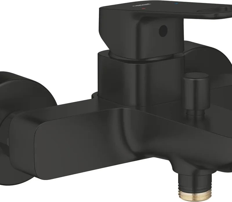 Rubinetto per vasca getto aerato Clova Pulse per muro nero spazzolato GROHE