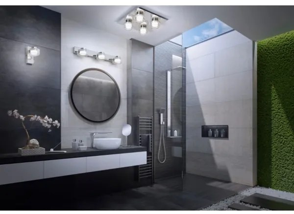 Osram - Lampada da parete per bagno LED ORBIS FLAME, 5,5 W / 230 V, IP44, finitura cromata