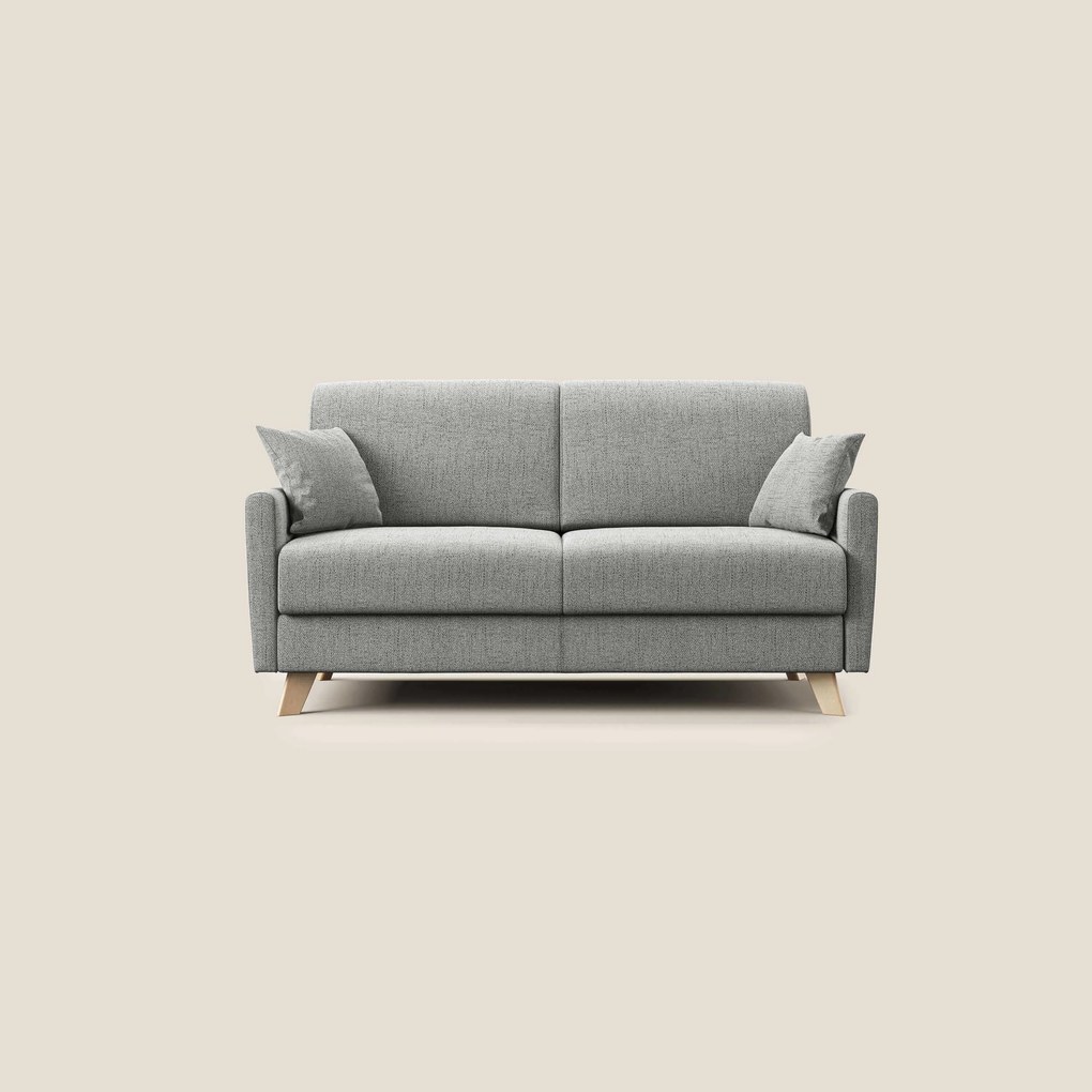 Edgar divano letto matrimoniale in tessuto felis impermeabile T03 grigio chiaro