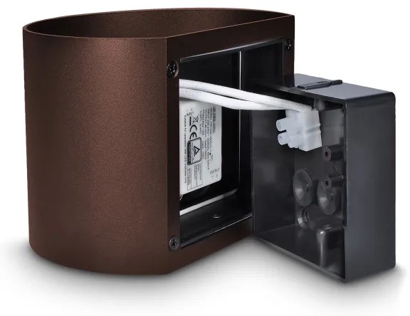 Brilagi - Lampada da parete LED per esterni RONDO LED/6W/230V marrone IP54