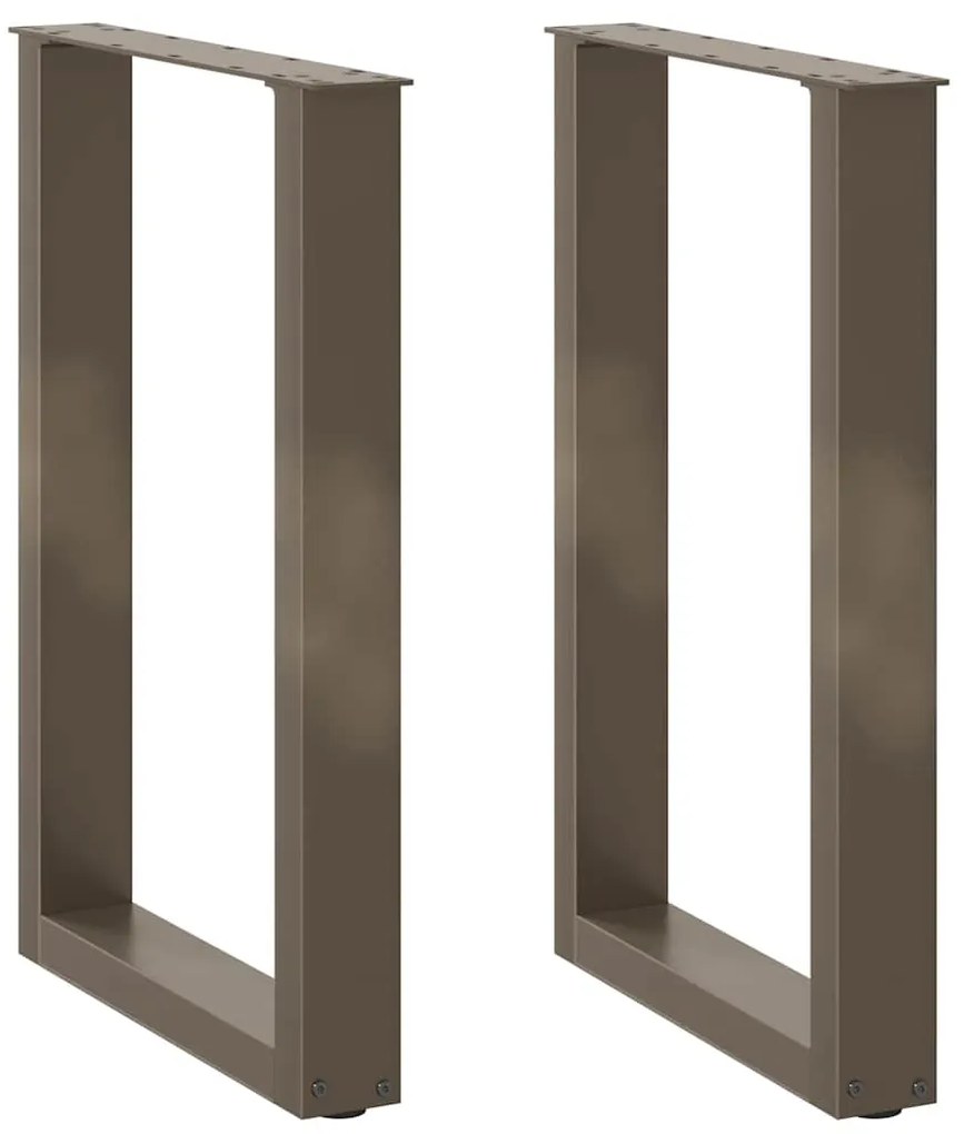 Gambe Tavolo Pranzo A U 2 Pz 50x(72-73) Cm Acciaio /