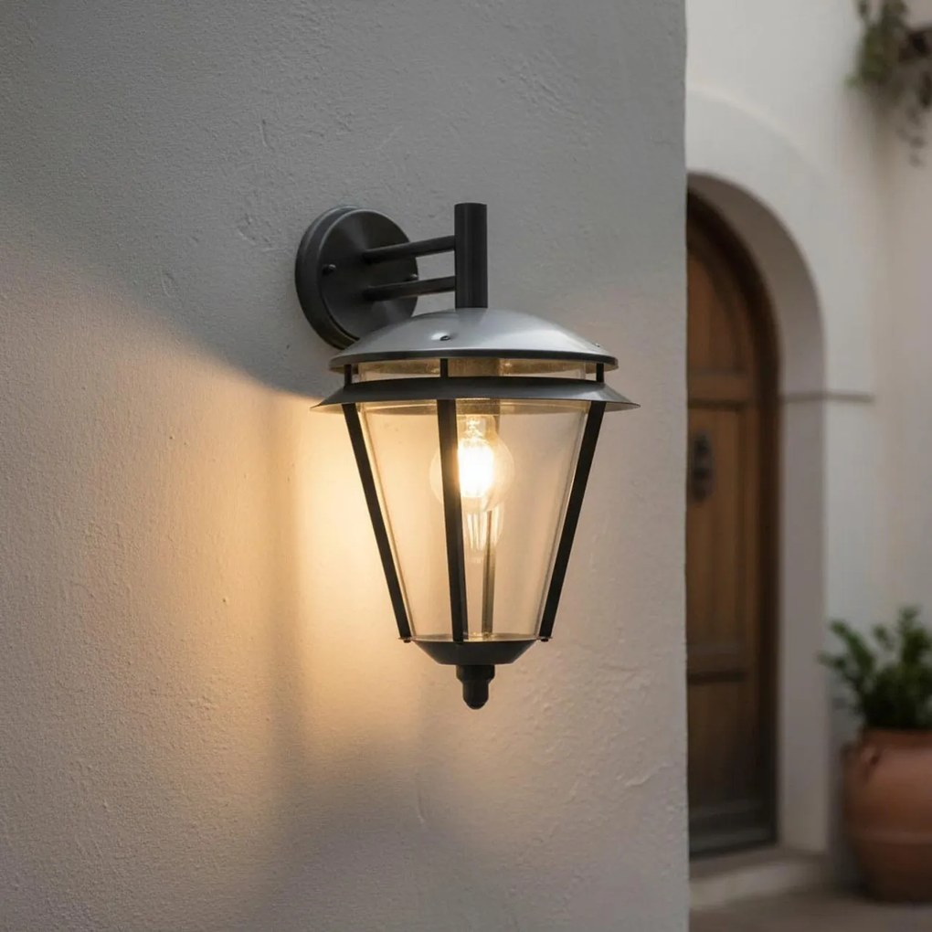 Applique da parete IP54 in Acciaio Inox E27 per Esterni da parete