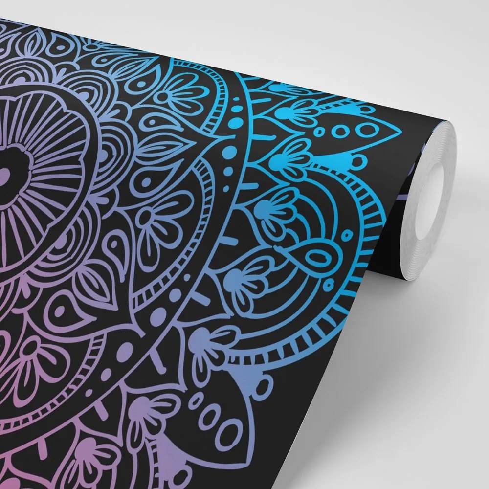 Carta da parati – Mandala su sfondo scuro