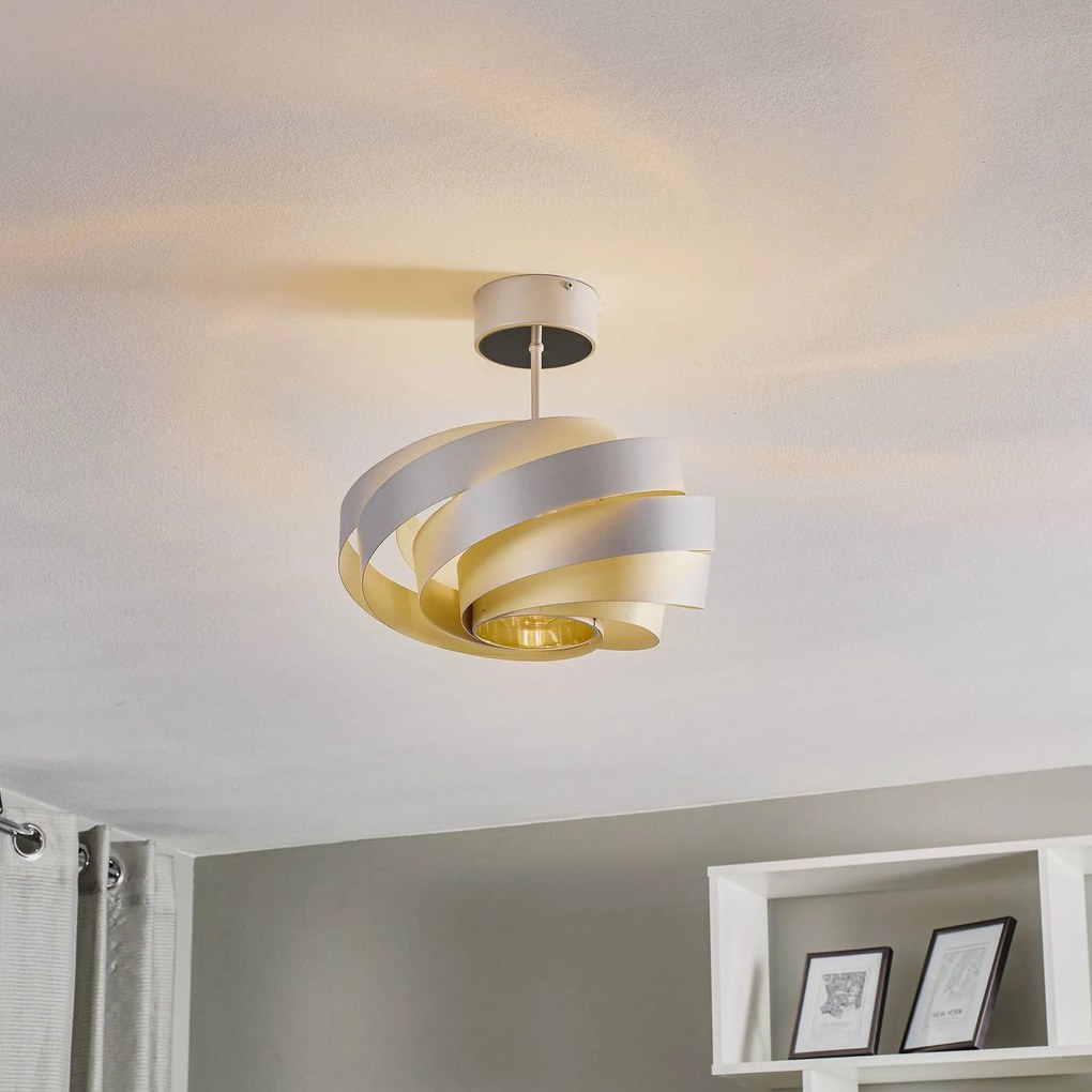 Plafoniera soffitto Vento Euluna, dimmerabile, Alluminio / Grigio / Zincato, Soggiorno / Sala da pranzo, Metallo, Moderno, Plafoniera