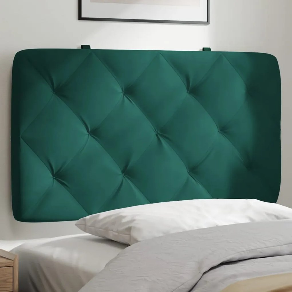 Cuscino Testiera Verde Scuro 90 Cm İn Velluto /
