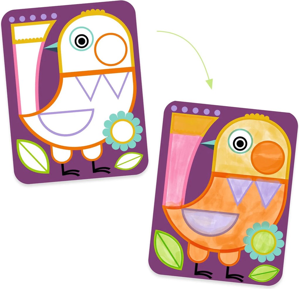 Pittura con tavolozza - animali colorati