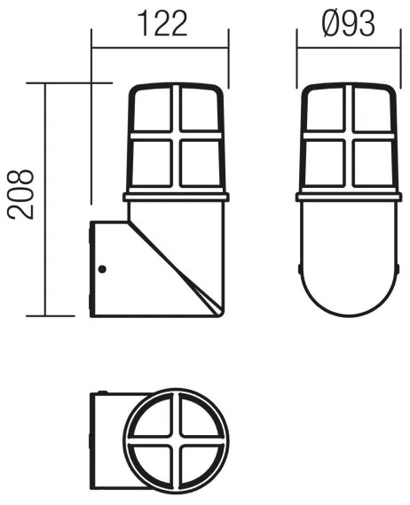 Redo 90196 - Applique da esterno TRITON 1xE27/28W/230V IP54 ottone