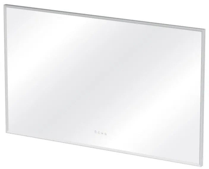 Specchio con illuminazione integrata bagno rettangolare SENSEA L 150 x H 90 x P 3.85 cm grigio / argento