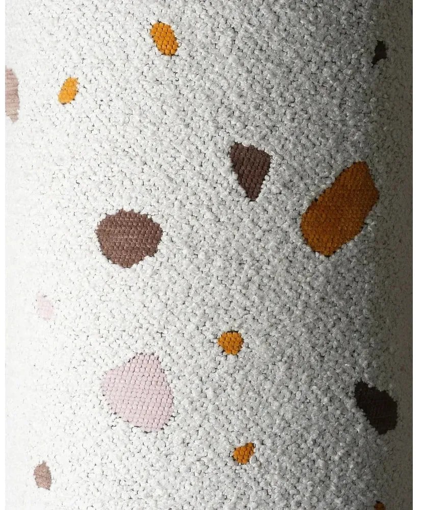 Poltrona per bambini bianca con rivestimento in bouclé e ciniglia Terrazzo Cloud – Wigiwama