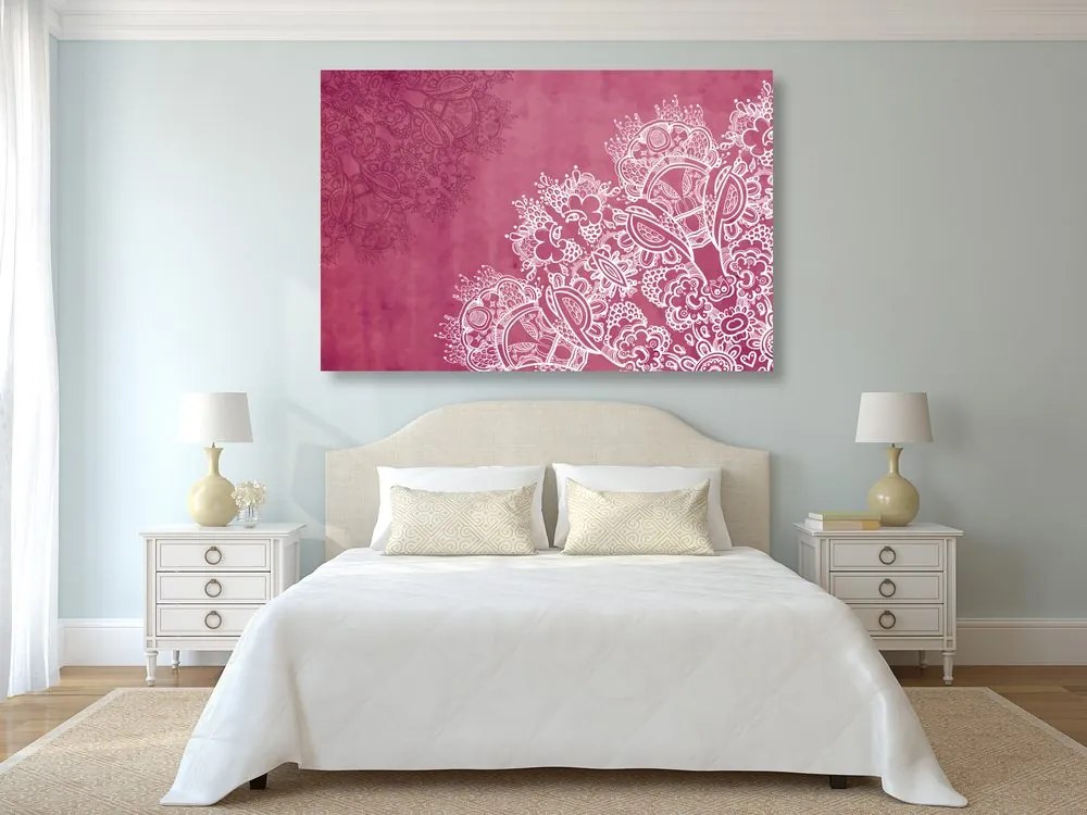 Quadro su tela – Elementi di Mandala floreale