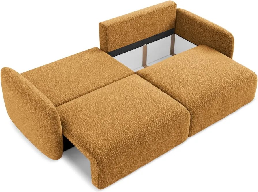 Divano arancione allungabile/con contenitore 238 cm Kalena – Makamii