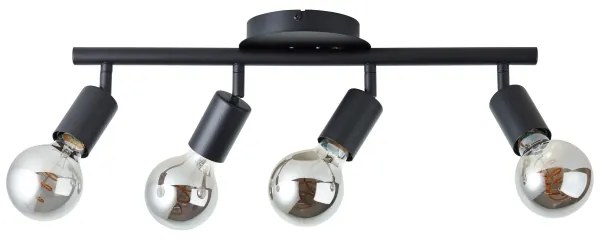Brilliant - Lampada a spot 4xE27/28W/230V nera