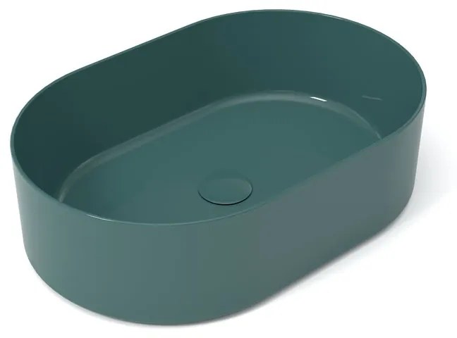 Lavabo da appoggio ovale in ceramica L 60 x H 17 x P 40 cm multicolore