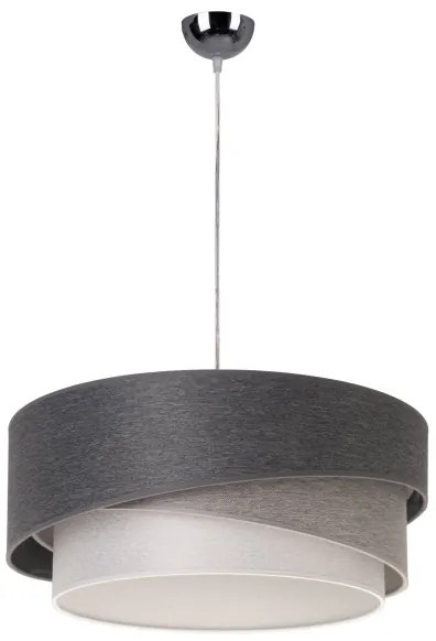 Duolla - Lampadario a sospensione con filo KOBO 1xE27/15W/230V diametro 45 cm antracite/grigio/bianco